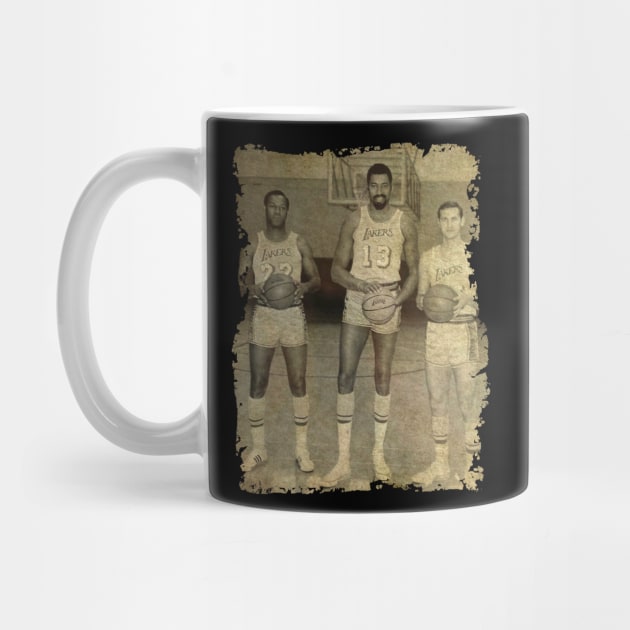 Elgin Baylor, Wilt Chamberlain and Jerry West - Lakers Show by Omeshshopart